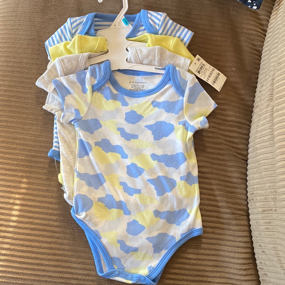 First impressions bodysuit, 4-pack, 3-6 mo
